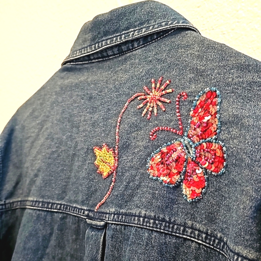 Beaded Button Down Shacket - Picture 11 of 12